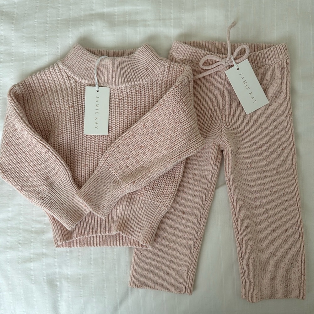 JAMIE KAY MARLED SWEATER TOP & PANTS SET NWT